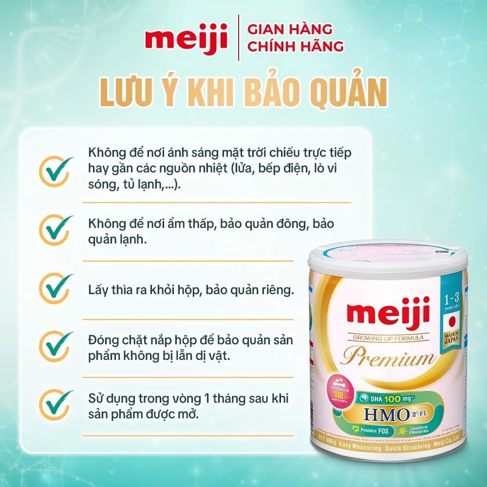 Combo 2 lon sữa công thức Meiji Growing up Formula Premium 800g thumbnail 1