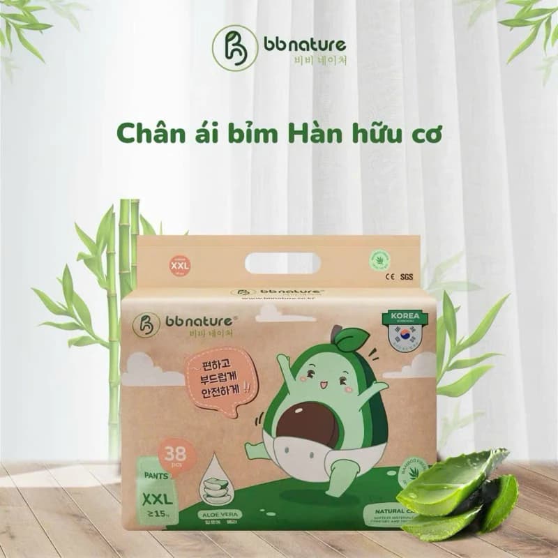 ( Không Tặng Quà ) Tã Bỉm Quần/ Dán BB NATURE Hàn Quốc, Mềm Mại, Mỏng Nhẹ Đủ Size Cho Bé Từ NB- 3XL