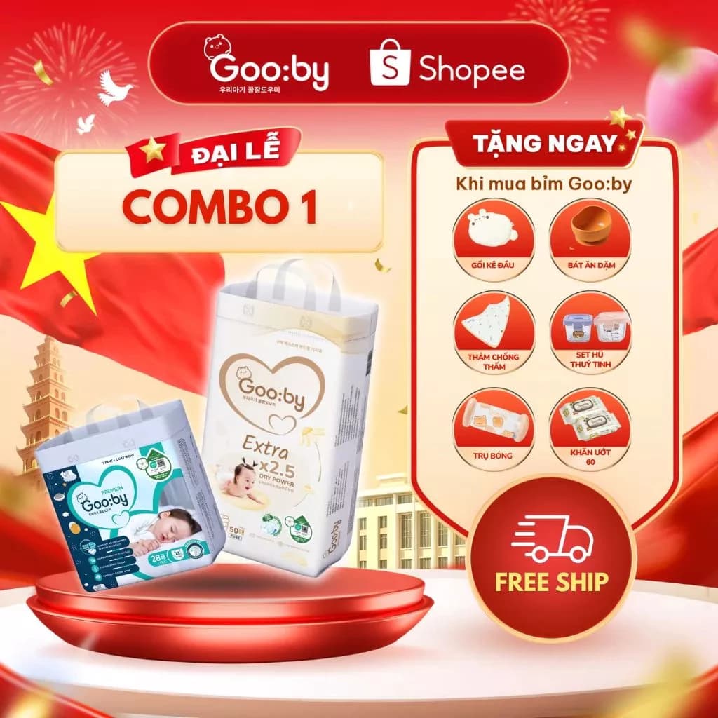  [CÓ QUÀ] Tã Bỉm Gooby Extra, Gooby Premium Chính hãng – Bỉm ngày, đêm – Size NB, S, M, L, XL, XXL